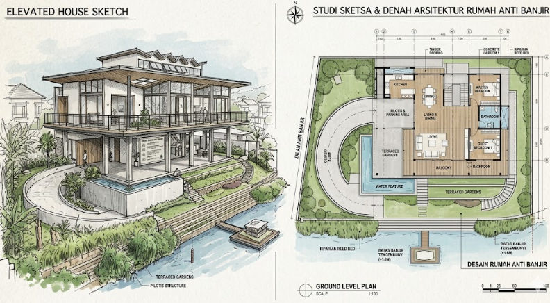 Desain Rumah Tahan Banjir di Bekasi: Konsultasikan dengan Arsitek Profesional Sekarang