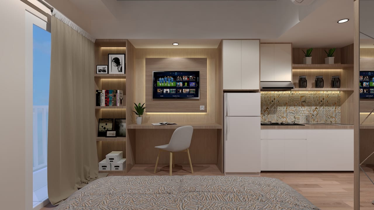 Desain Studio Apartemen Cerdas